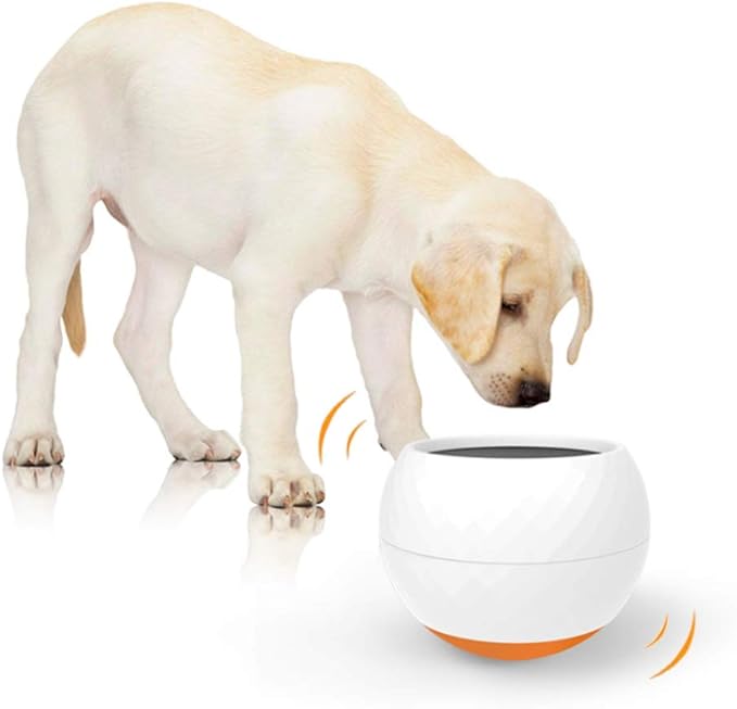 Rock 'N Bowl Puzzle Feeder Dog Bowl,Slow Feeder, Anxiety Relief, Boredom Buster,Fun Interactive Enrichment Dog Dish,Interactive Tumbler Anti-Choking Dog Feeding Bowl,Orange