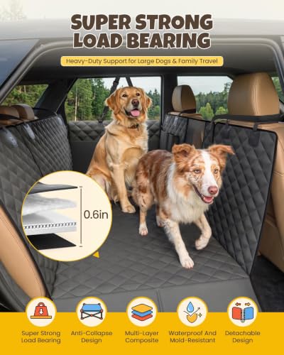Dog Seat Cover for Back Seat Hard Bottom Dog Car Seat - Image 6