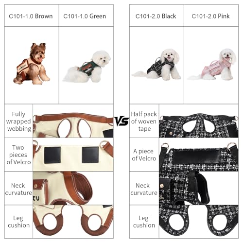Wakytu Dog Lift Harness Dog Carrier Sling for Small Dogs & Cats,M - Image 4