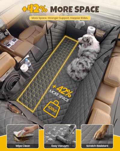 Dog Seat Cover for Back Seat Hard Bottom Dog Car Seat - Image 4