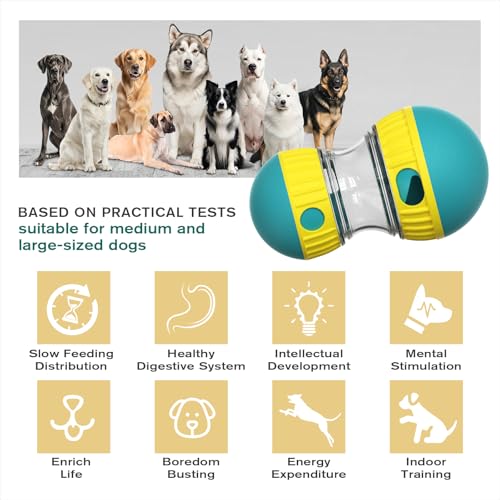 BSISUERM Dog Treat Dispensing Puzzle Toy Adjustable Food - Image 3