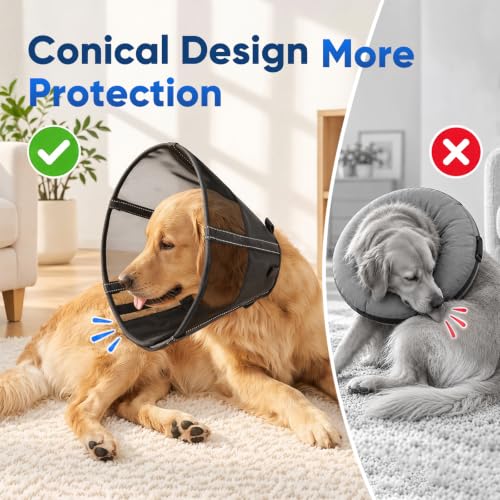Dog Cone Collar Soft Liner to Stop Licking Surgery | Pet Essentials - Image 7