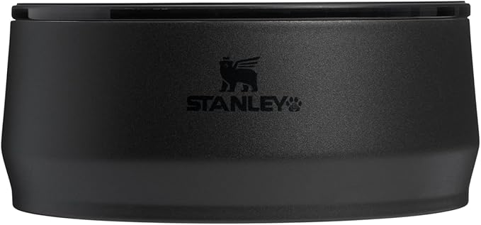 STANLEY Pet Bowl | 3-Cup (24 oz) Insulated Stainless Steel Dog & Cat Bowl | Splash-Resistant Lid | Dishwasher Safe | BPA-Free | Black 2.0