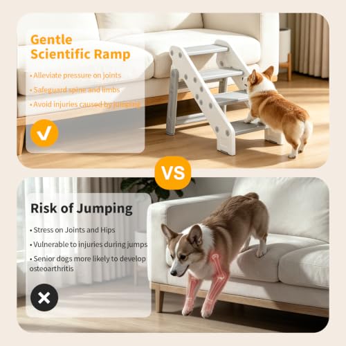 Gupamiga Foldable Dog Stairs,Pet Steps for Bed - Image 5