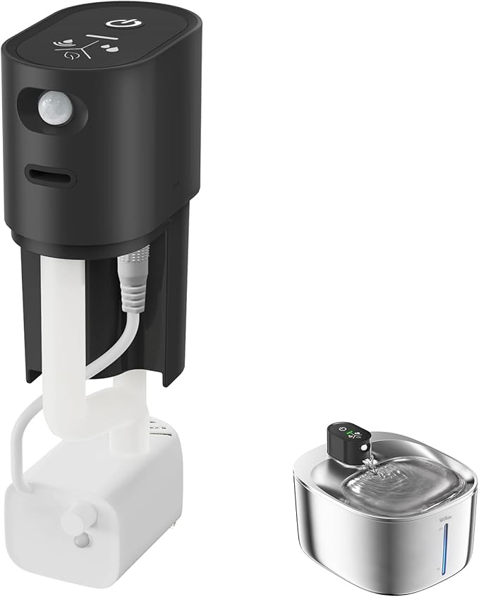 Cat Water Fountain Motor with Pump for FS10PLUS, Stainless Steel Cat Fountain Replacement Motor for 4.1L Pet Fountain