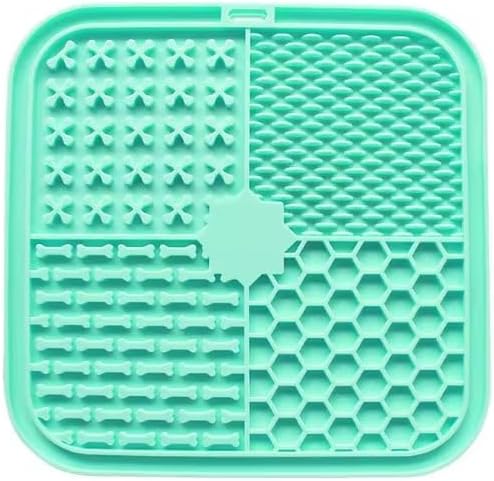 Lick Mat for Dogs and Cats, Food Grade Silicone Slow Feeder Mat with Strong Suction for Grooming, Bathing and Anxiety Relief, BPA-Free Pet Feeding Mat for Dental Care