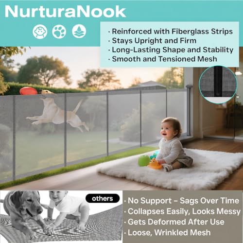 236 Inch Extra Wide Retractable Baby Gate,Mesh Baby Gate - Image 5