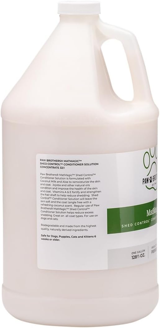 Dog and Cat Grooming Shampoo or Conditioner Natural Refreshing Mat Shed Control Gallons (Set of Both)