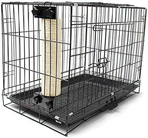 Cat Scratching Post Cage Mounted Cat Scratcher Space-Saving Sisal Scratch Post for Cat Grinding Claws Scratching and Climbing