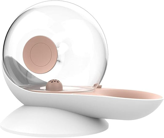 Automatic Snails Bubble Cat Water Bowl, Water Dispenser, No Electricity, 2.8L Pet Drinking Fountain for Cats & Dogs (Pink)