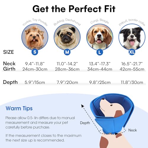 Soft Dog Cone for Small Dogs, Adjustable Comfy Dog Cone Collar - Image 4