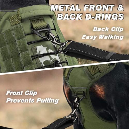 Tactical Dog Harness for Large Dogs,No Pull Heavy Duty Dog - Image 3