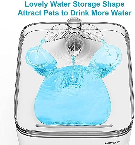 Pet Fountain Cat Water Fountain, 3L Automatic Pet Drinking Fountain Dog Water Dispenser with QuadrupleAction Filter Pet Water Dispenser (Color : with Sensor Switch) (White)