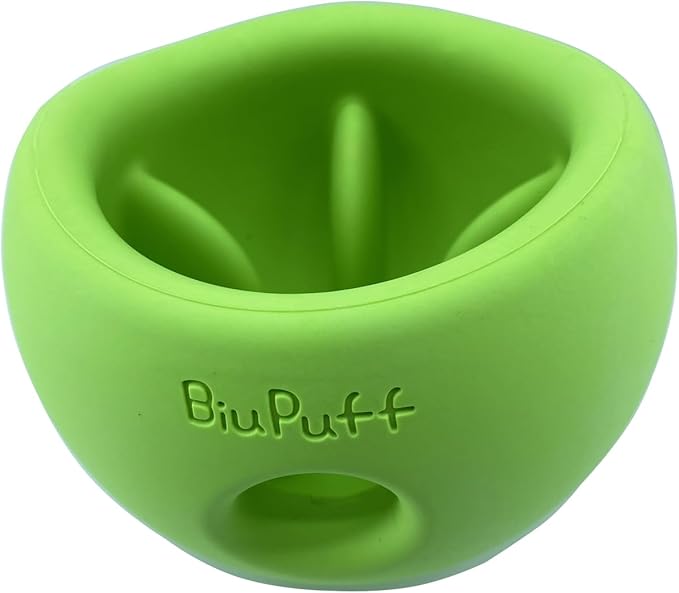 Treat Dispensing Dog Toy & Slow Feeder Bowl, Interactive Puzzle and Mental Toy for Anxiety Relief,Chase Play, and Use as Freezable Lick Bowl (Apple Green, Small 357g)