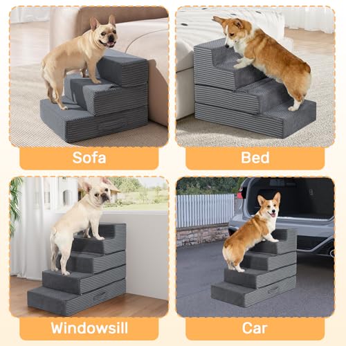 Dog Stairs for Small Dogs, 13.5" H Foldable Dog Steps | Pet Essentials - Image 5