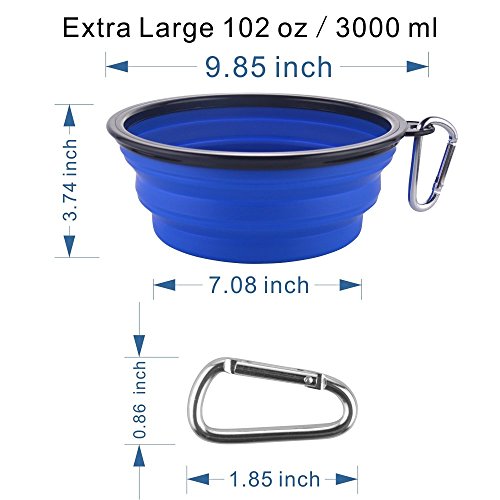 Extra Large Collapsible Dog Bowl, 3L XL Travel Dog B | Travel Essentia - Image 8