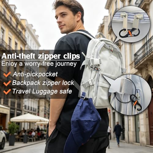 Qivievsa 6+2Pcs Zipper Clips Anti Theft Travel Set, | Travel Safety - Image 3