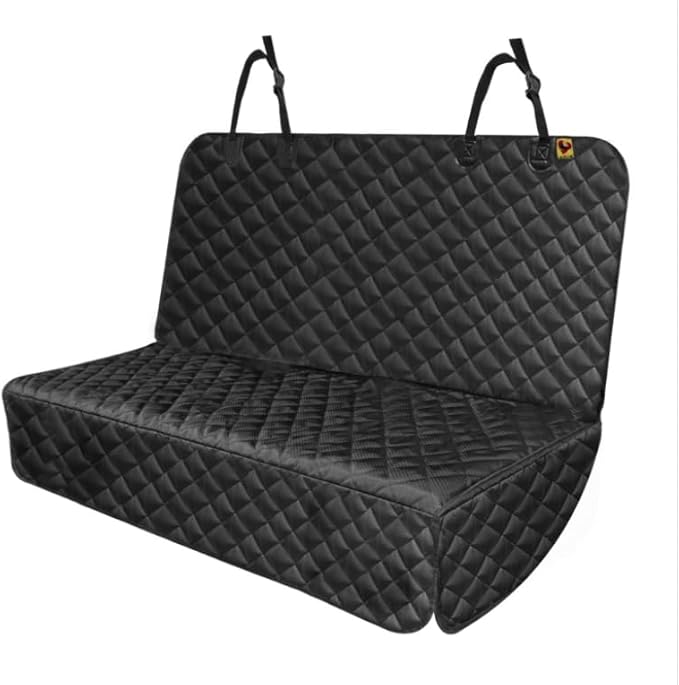 Dog Car Seat Cover for Back Seat, Waterproof Bench Backseat Protector, Nonslip Rear Seat Cover for Kids & Pets, Compatible with Middle Armrests, Fits Most Cars SUVs & Truck