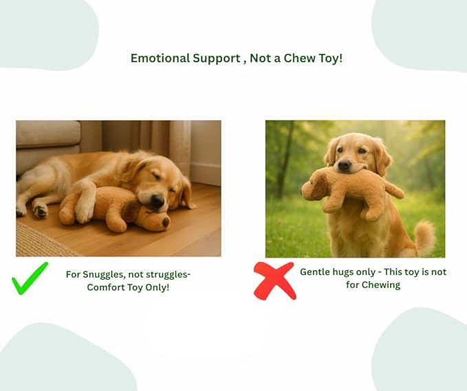 Calming Puppy Toy with Heartbeat for Anxiety Relief for Dogs and Cats, Chew Toy for Dental & Mental Stimulation, Heartbeat Puppy Toy Sleep Aid, Crate Training & New Dog Parent Gift Set