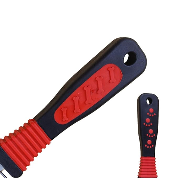 2Pcs Double-Row Stainless Steel Pet Cleaning Comb Set for Dogs and Puppies, Sturdy Dog Grooming Tool for Hair Detangling and Shedding Control, Suitable for Professional and Home