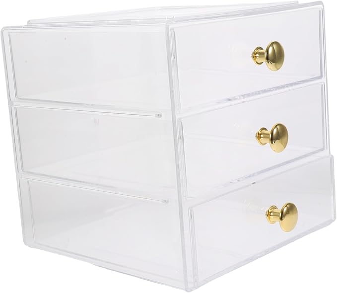 Three-layer Drawer Storage Box Makeup Organizer Desktop Drawer Organizers for Sundrys Kitchen Countertop Lids