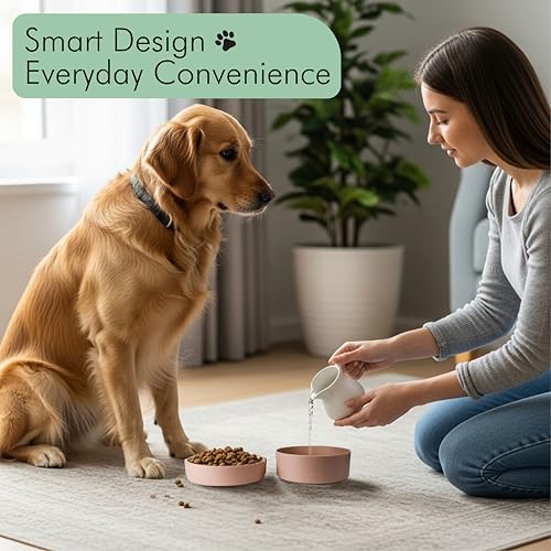 Barkin’ Trails Travel Dog Bowls, Portable Outdoor Water, BPA-Free, Food Grade Plastic Dog Travel Bowl, Camping Essentials & Container (Mocha) - Image 7