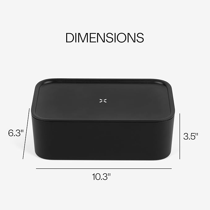 PAX Storage Box – Durable, Smell Proof & Airtight Storage Box with Dual Internal Compartments & Pedestal Tray – Aluminum Lid Doubles as Prep Tray
