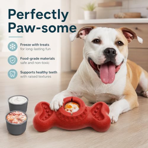 Dog Enrichment Toys - Freezable Treat Dispensing Bon - Image 4
