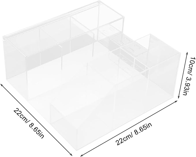 Lash Tools Storage Box Organizer for Eyelash Extension Supplies Makeup Storage Bin for Beauty Tools for Home Salon Vanity Use Transparent Design