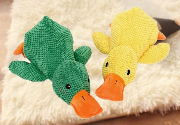 Duck Dog Toy,TheDog Calming Yellow Duck,3D Filling,Fun Toys and Chew Toy for Any Size Dog,Dog Calming Pillow (Yellow)