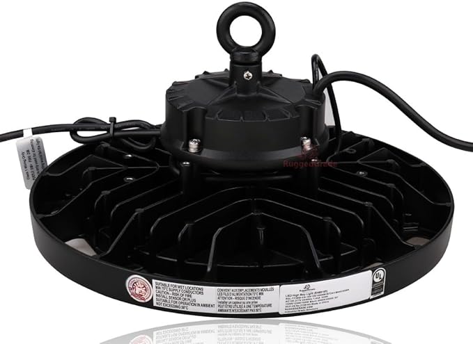 RuggedGrade 150W - Titan V CS Series LED High Bay UFO Light - 21,750 Lumens - Color Selectable on Fixture 4000K/5000K - Outdoor LED Light - DLC 5.1 Premium