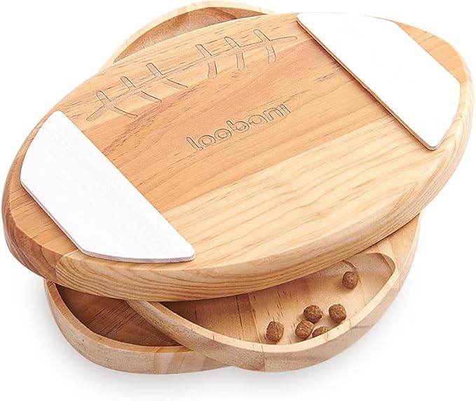 Wooden Football Dog Puzzle Toys | Interactive Treat Puzzle Enrichment Dog Toy - for Small/Medium/Large Dogs