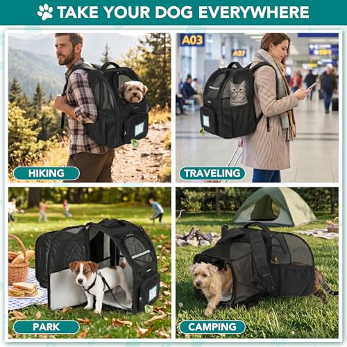 PetAmi Expandable Dog Backpack Carrier for Cats & Pe | Travel Essentia - Image 8