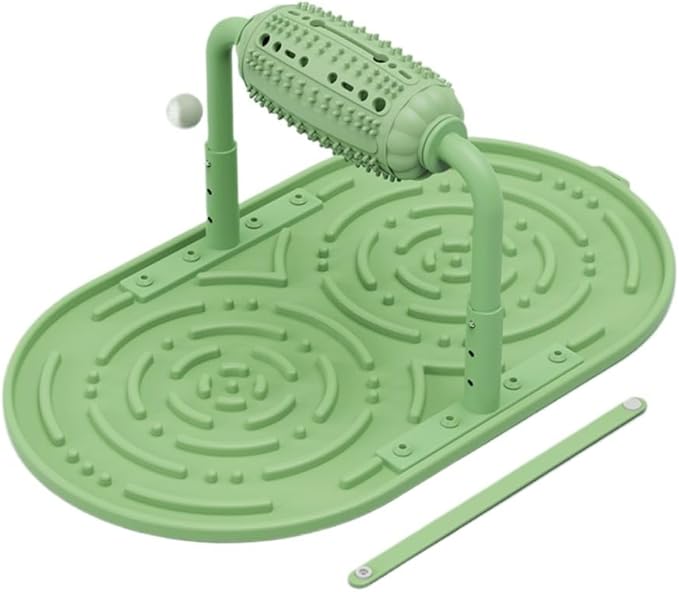 Small, Medium and Large Smart Interactive Puzzle Toys for Dogs, Squeaky Dog Puzzle Toys, Slow Fun Eating Device with Rotating Food Dispenser for Happier and Healthier Pets (Green,Standard)