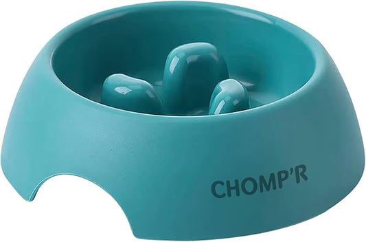 CHOMP'R Slow Feeder Dog Bowl for Small Breeds, Food Grade Interactive Puzzle Feeder, Non Slip Bowl to Slow Down Eating, Anti-Choking Mini Maze for Small Dogs Cats Puppies
