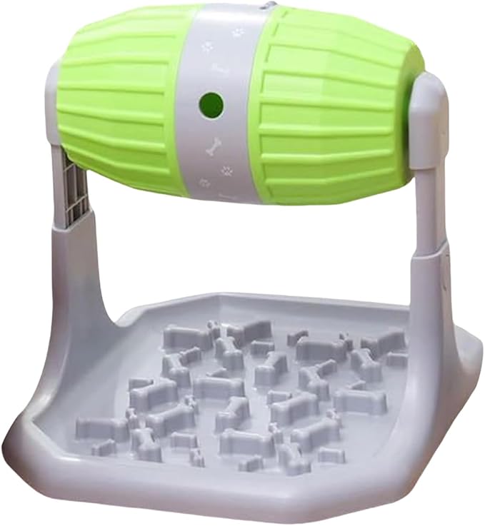 Cognitive Enrichment Rolling Dog Feeder Toy Customizable Food Opening Nonslip Base Interactive Treat Dispenser Puzzle Activity Interactive Puppy Feeder