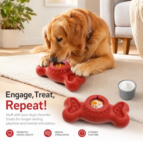 Dog Enrichment Toys - Freezable Treat Dispensing Bon - Image 3