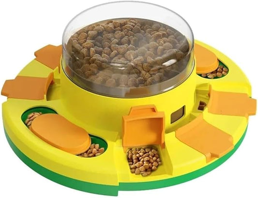Interactive Puzzle Toy for Dogs - Enrichment Slow Feeder Dispenser for Dry Food & Treats (All Breeds)