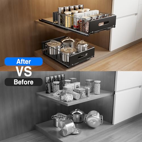 2-pack pull-out cabinet organizer for kitchen pantry and bathroom - image 7
