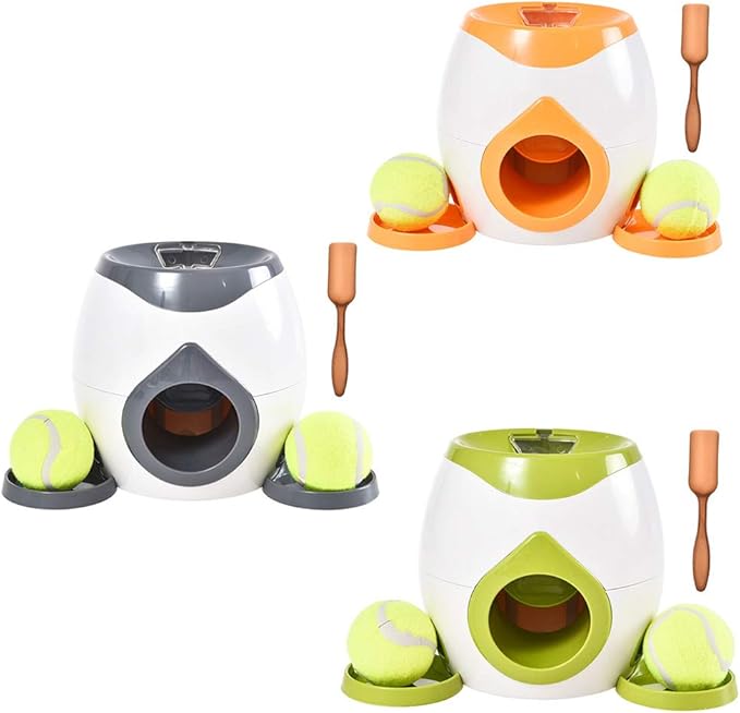 Dog Slow Feeder Treat Dispenser Dog Toy Interactive Puzzle Ball for Indoor Outdoor Dogs with Removable Plates Spoon Dogs Bone Shape