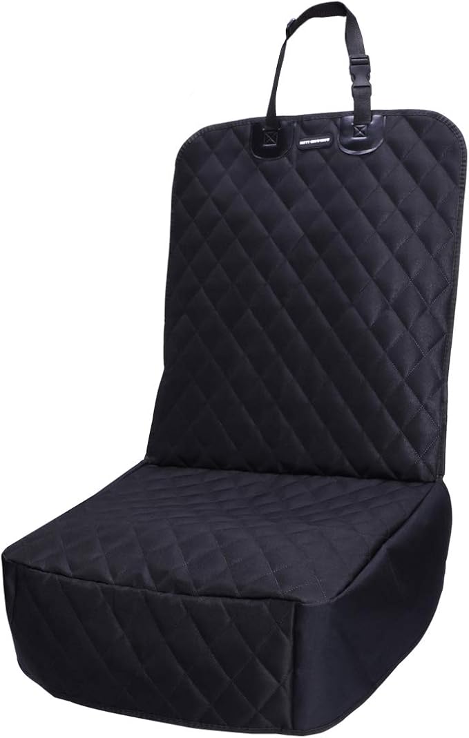 Dog Car Seat Covers 100% Waterproof Car Seat Protector for Pets Front Seat Scratch Proof Non-Slip Durable for Cars,Trucks & SUVs (Black)