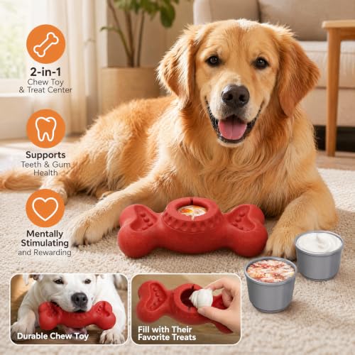 Dog Enrichment Toys - Freezable Treat Dispensing Bon - Image 5