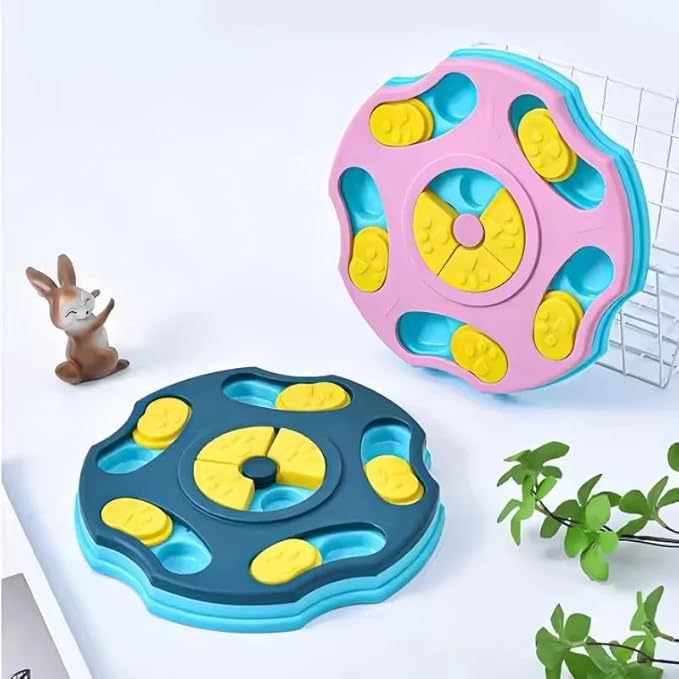 Dog Puzzle Feeder Bowl – Interactive Slow Feeding Puzzle Plate for Dogs & Puppies, Treat & Food Dispenser, Mental Engagement Toy