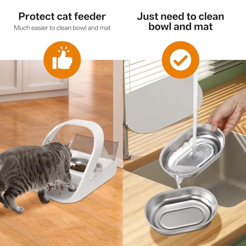 Stainless Steel Bowl for Automatic Microchip Cat Pet | Pet Essentials - Image 5