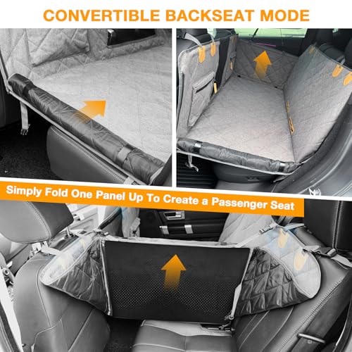Dog Car Seat Cover for Back Seat, Hard Bottom Back Seat - Image 7