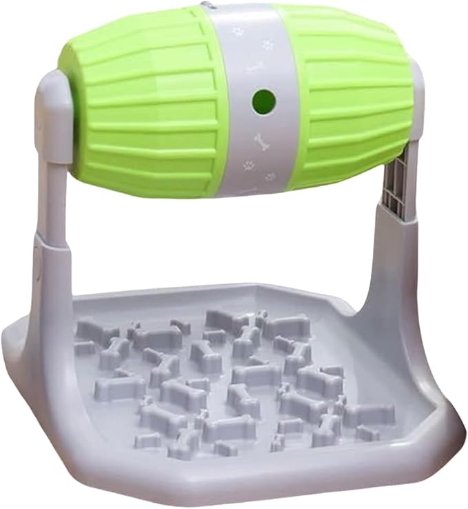 Cognitive Enrichment Rolling Dog Feeder Toy Customizable Food Opening Nonslip Base Interactive Treat Dispenser Puzzle Activity Interactive Puppy Feeder