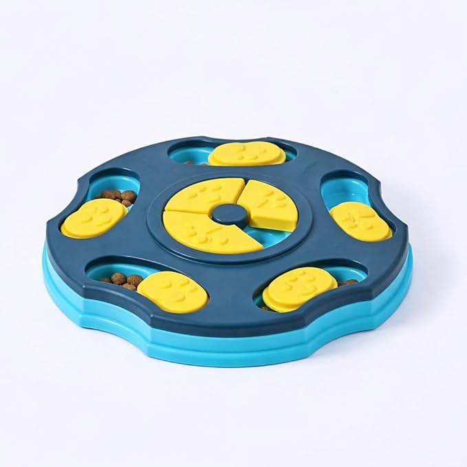 Dog Puzzle Feeder Bowl – Interactive Slow Feeding Puzzle Plate for Dogs & Puppies, Treat & Food Dispenser, Mental Engagement Toy