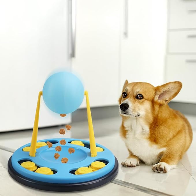 DONGKER Dog Puzzle Feeder Toy,Puppy Food Treat Dispenser Toy with 12 Non-Slip Interactive Base for Training Mental Enrichment