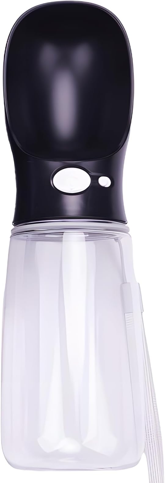 Portable Dog Water Bottle with Bowl – Leak Proof, Lightweight Travel Water Bottle for Dogs. (Black, 550 ml)