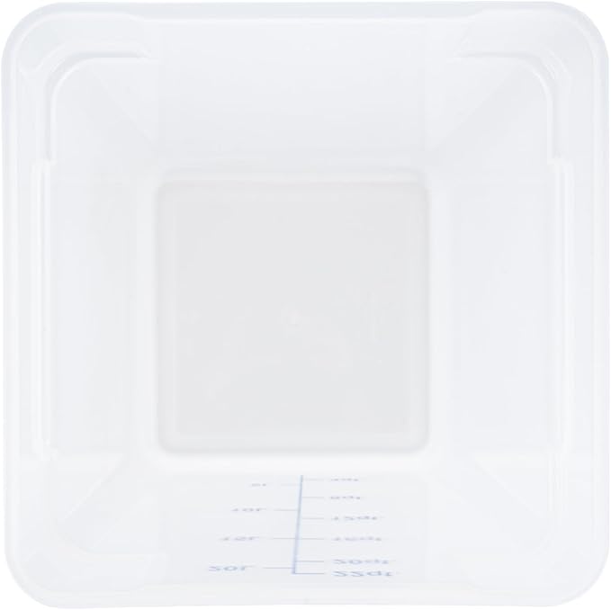 Restaurantware Food Storage Container 1 Pack of 22 qt Plastic Kitchen Storage Bin with Volume Markers Space-Efficient Design Dishwasher-Safe Polypropylene Translucent